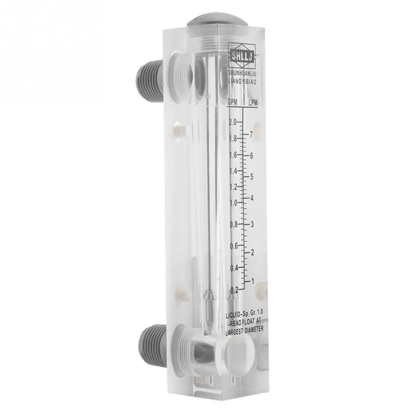 0,2-2GPM1-7LPM тип панели стеклянный жидкий расходомер воды расходомер