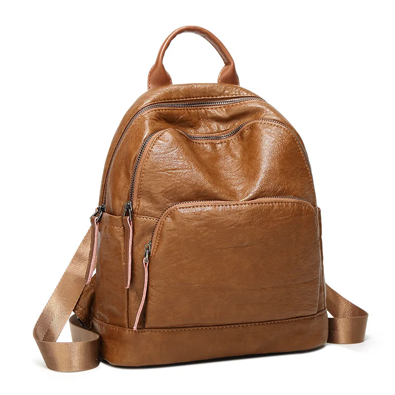 

Women's Backpacks Genuine Leather Female Backpack Women Schoolbag For Girls Large Capacity Shoulder Travel 2019 hot Bolsa C501