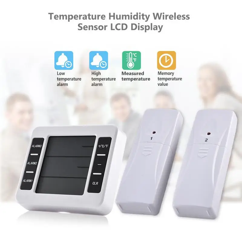 

Digital Thermometer Temperature Meter Weather Station Tester + Wireless Outdoor Transmitter 0-60C With C/F Max Min Value Display