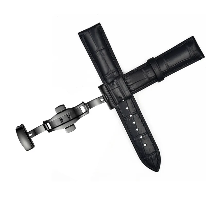 Watch Accessories Double Press Smooth Solid 316L Stainless Steel Watch Clasp Bottom Double Butterfly Belt Buckle Replacement