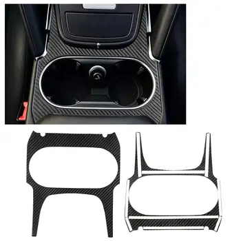 

Carbon Fiber Car Styling Center Console Cup Holder Panel Cover Trim Frame for Porsche Cayenne 2018