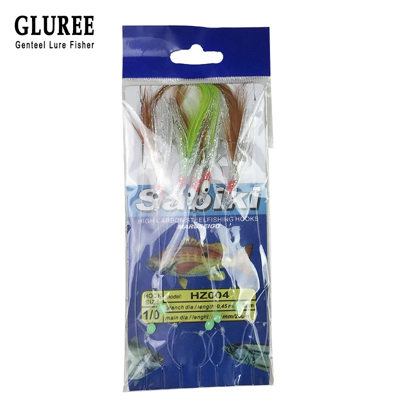 GLUREE 1 шт. 11 г 1/0 # рыболовные крючки для поворотного пера Осьминог Рыболовный