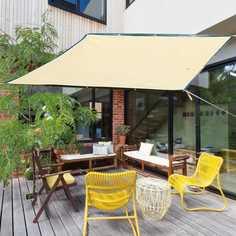 

Sun Shade Net Khaki 6-Pin Encryption Edging Balcony Home Insulation Sunscreen Net Meaty Shade Network