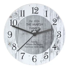 Vintage Reloj de pared reloj de esfera de madera Shabby Chic gran cocina de madera Reloj de pared nuevo hogar Decoración