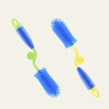 360 Вращающаяся щетка для детской бутылочки силиконовая детская молочная щетка для бутылочки для кормления соски чистящие скребок для бокалов стиральные щетки