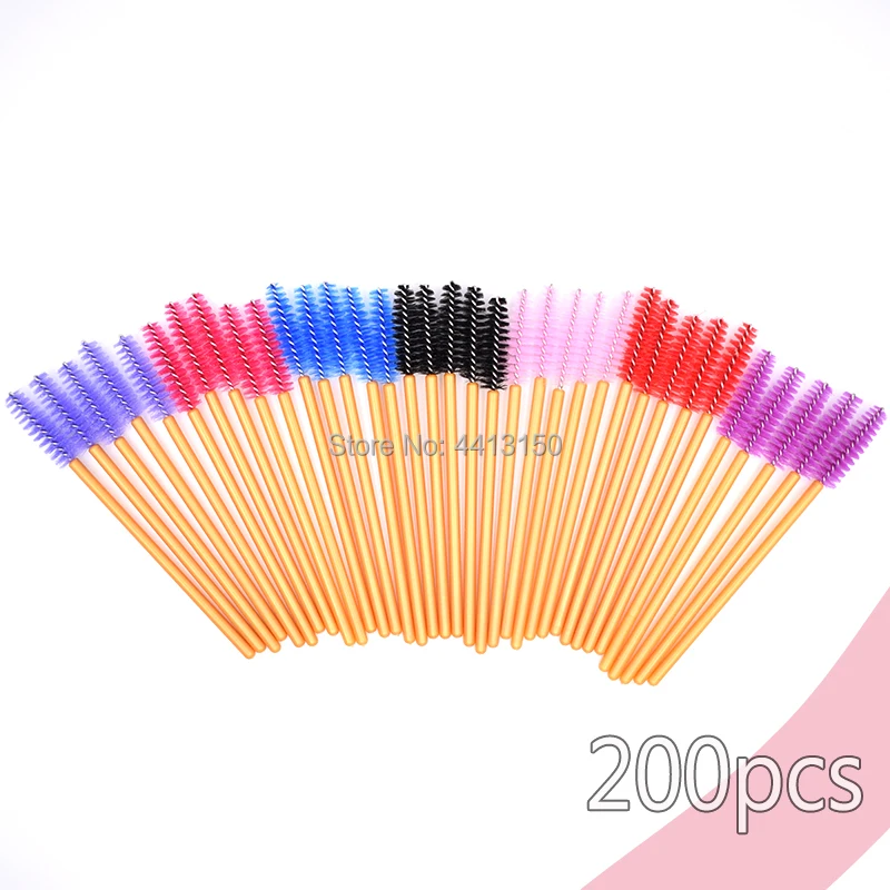 

200 PCS New Disposable Eyelash Brush Mascara Wands Applicator Wand Brushes Eyelash Comb Brushes Spoolers Makeup Tool