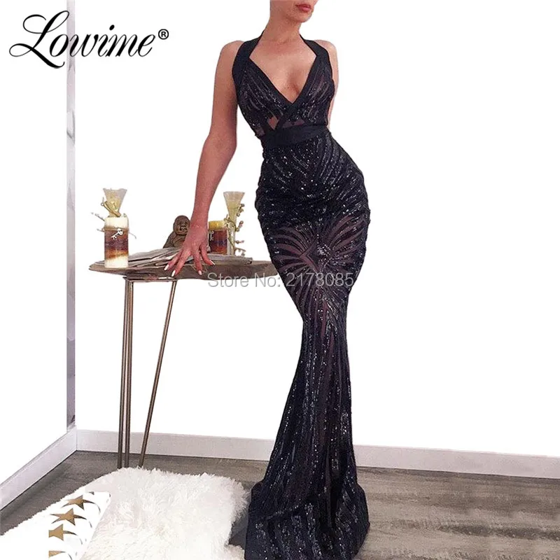 

Black V Neck Evening Dress Hot Sexy Mermaid Prom Dresses Kaftan Dubai Arabic Long Party Dress Gowns 2019 Robe De Soiree Cheap