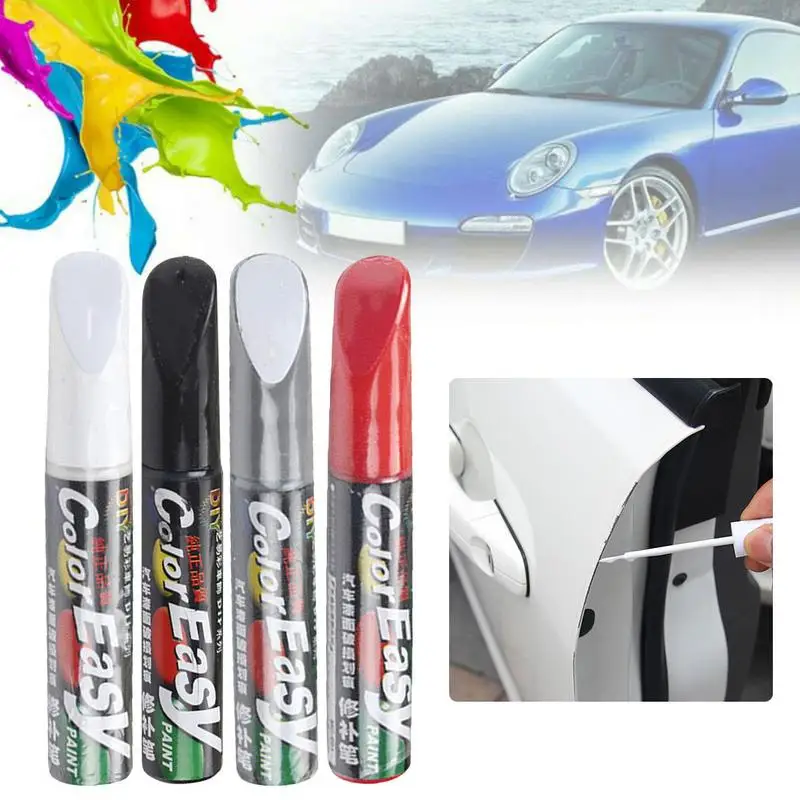 Us 098 12 Offcar Paint Scratches Repair Pen Brush Waterproof Paint Marker Pen Car Tyre Tread Care Automotive Maintain Black White Red Silver In
