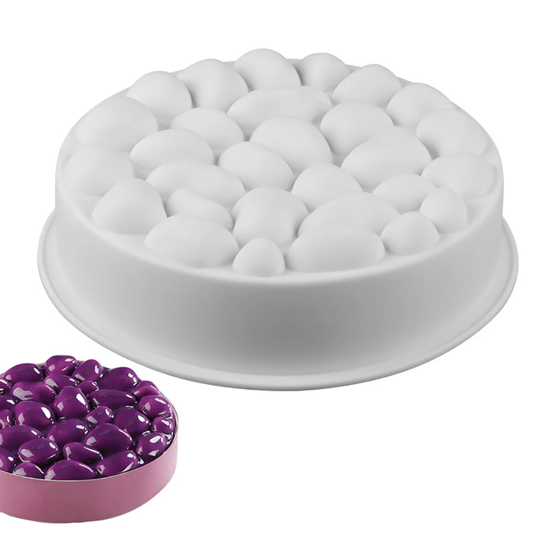 

Cake Mold Round Cobble Shape Heat Resistant Baking Mold Silicone Mold for DIY