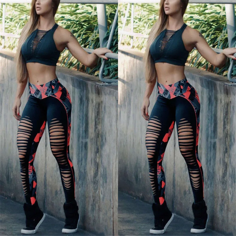

Women Sport Pants Sexy Push Up Hollow Out Gym Leggings Fitness Trousers Running Skinny Joggers Compression Soft