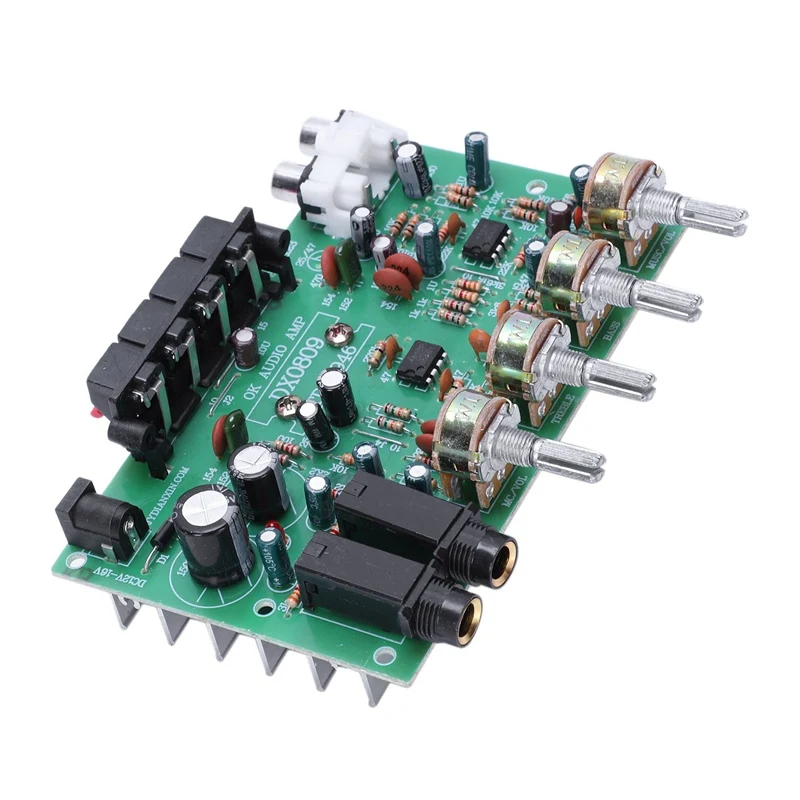 

Tda8944 2.1 Amplifier Board Audio 30X2W Sound Amplifier Tone Board Dc12V With Microphone