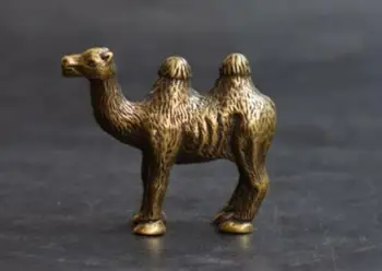

Unique Chinese Brass Statue Figurine Solid Cast Animal Camel Crafty Handicraft