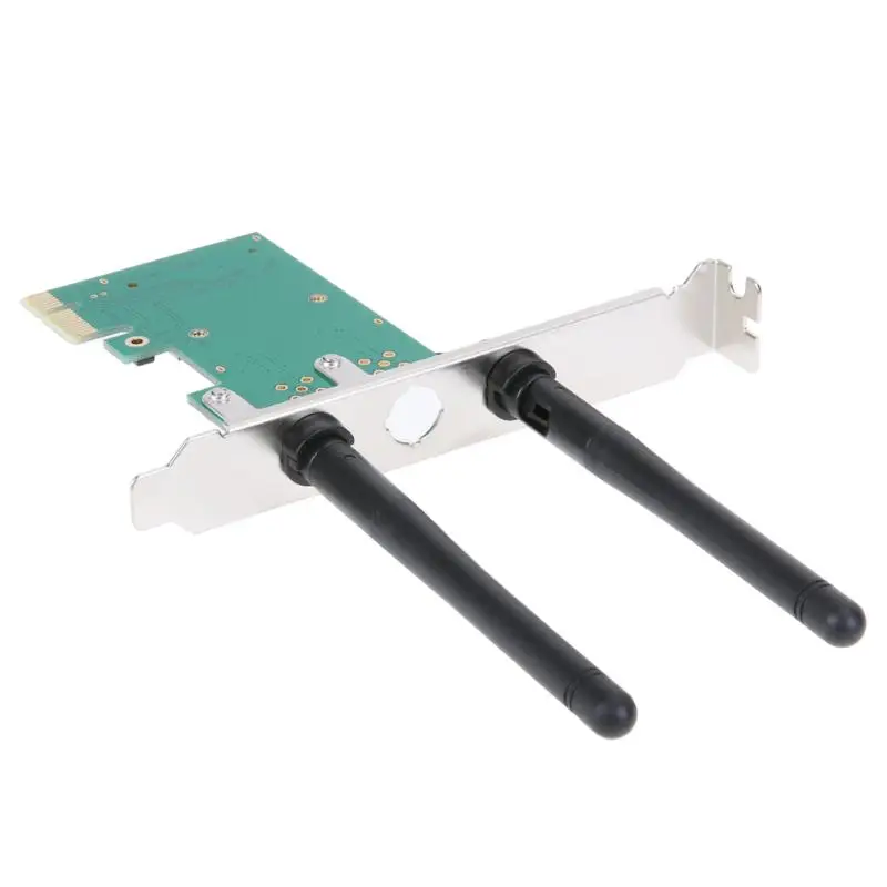 Беспроводной Wifi 300 Мбит/с LAN сеть PCI Express адаптер карты 802.11B/G/N 2 антенны с 32/64 бит разъем для PCIe