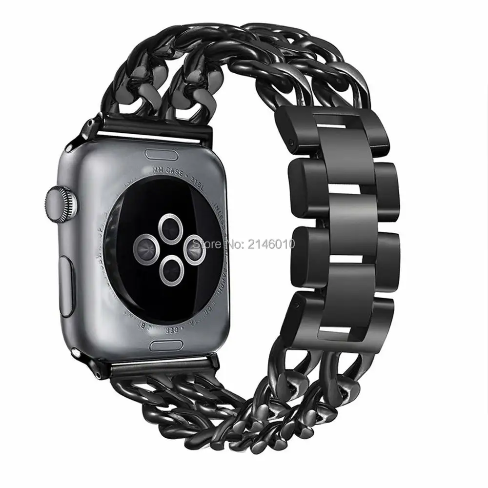 Ковбойский ремешок из нержавеющей стали ремешок для Apple Watch 40 мм 44 мм 38 мм 42 мм