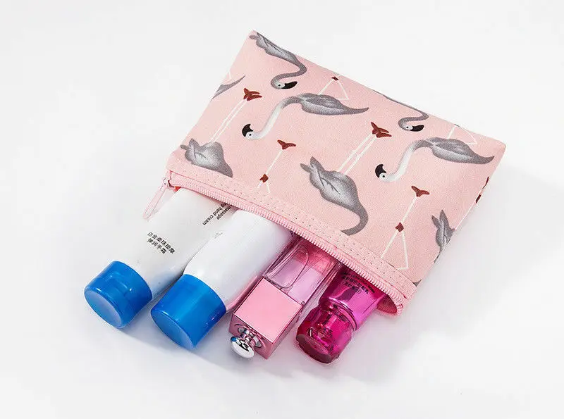 Модная женская косметичка Симпатичные Фламинго печати ПВХ, водонепроницаемый, рюкзак для путешествий, многофункциональный клатч 3 шт./компл