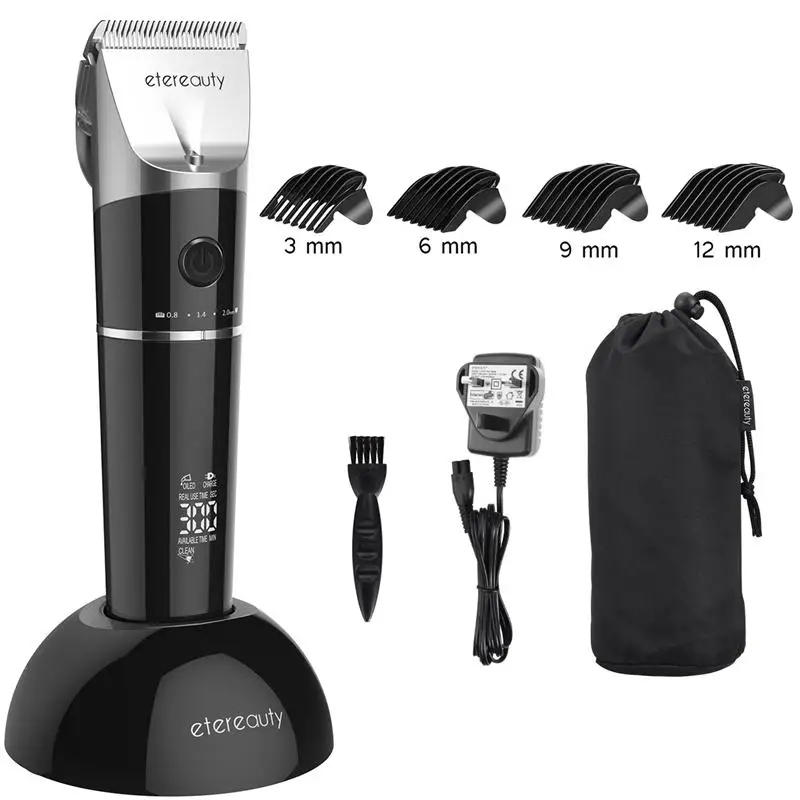 

1PC Hair Clipper Titanium Ceramic Electric Cordless LED Display Cutting Kit Cutter Trimmer for Barber Men Women Daily