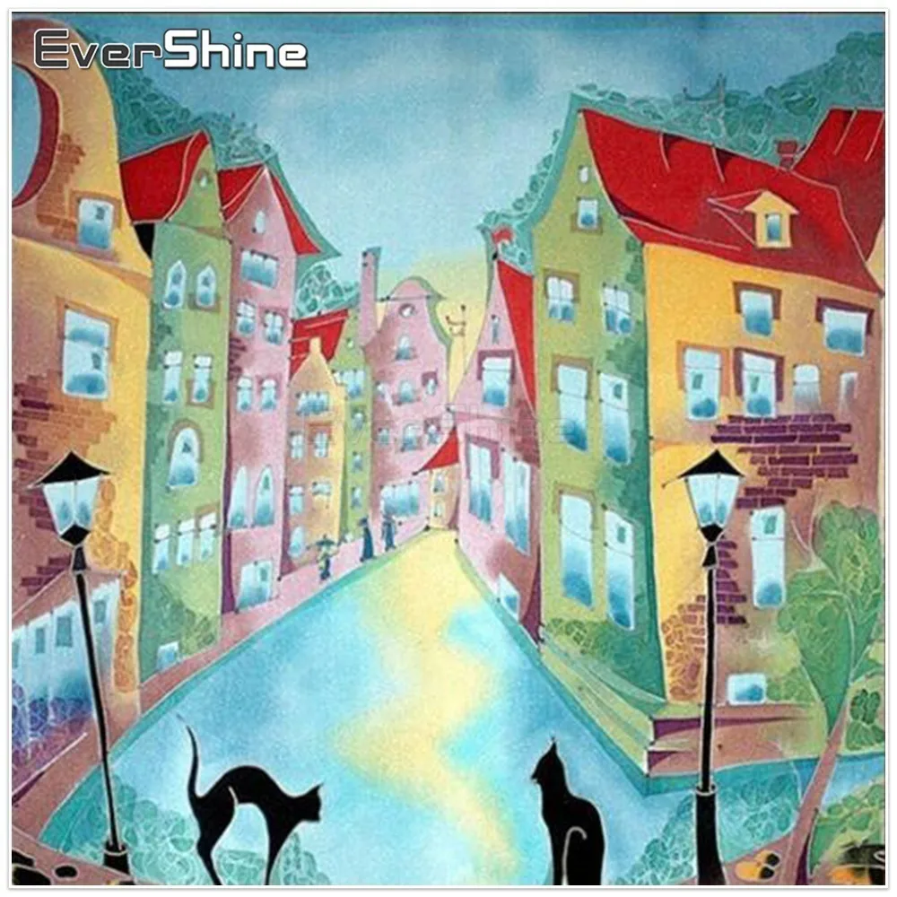 красивый домик. картина москва сити. картины высоких домов. современные картины. сказочный дом.