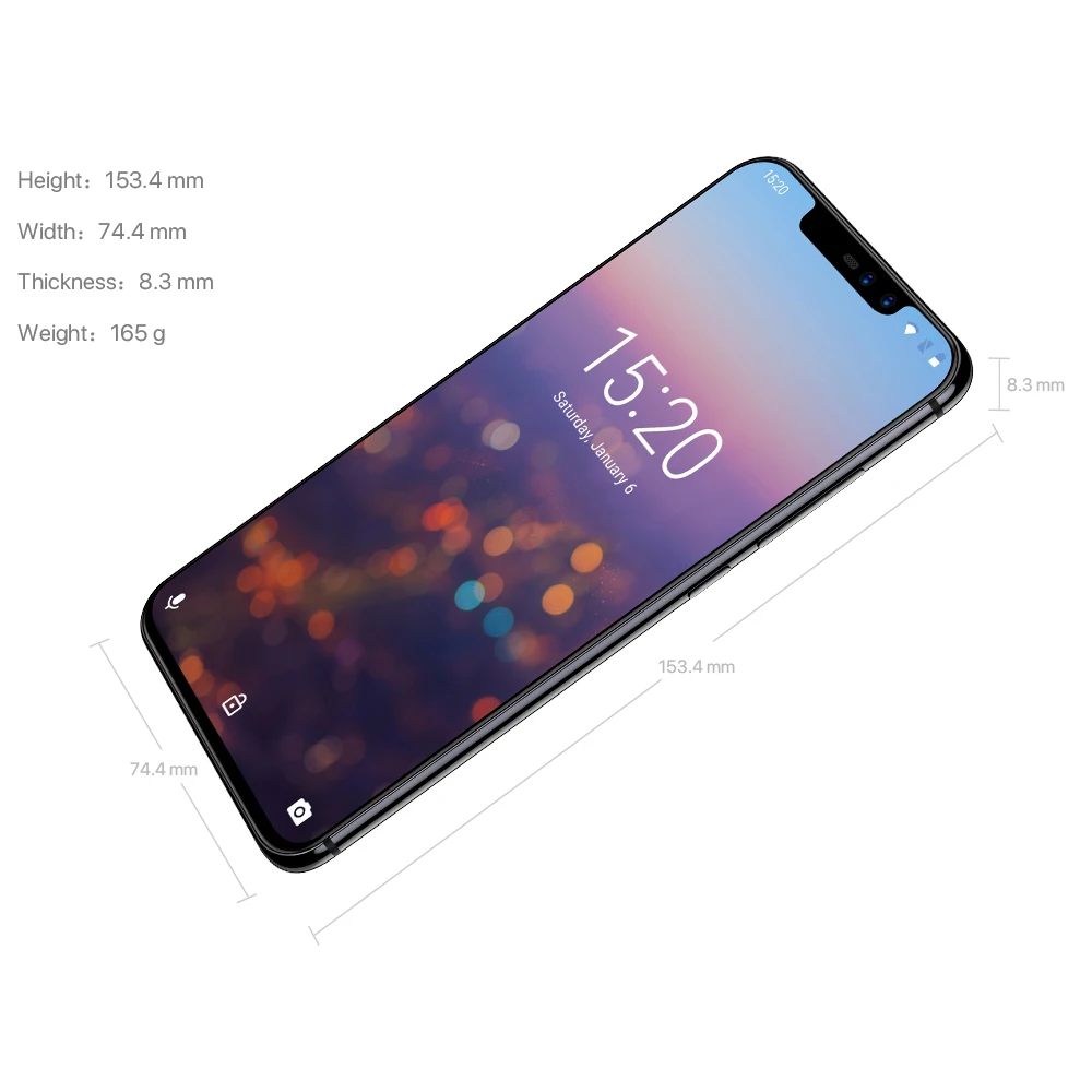 UMIDIGI Z2 Pro 6 2 дюйма разрешение Full Экран Смартфон Android 8 1 ГБ + 128 Гб Helio P60 16MP Quad объектив