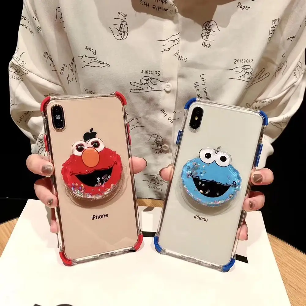 Novelty Cartoon Squishy Stand Impact Phone Case For iPhone11 12Pro Xsmax 8plus 6s 7PLUS SE2 Full Cover Body Shell Protection | Мобильные