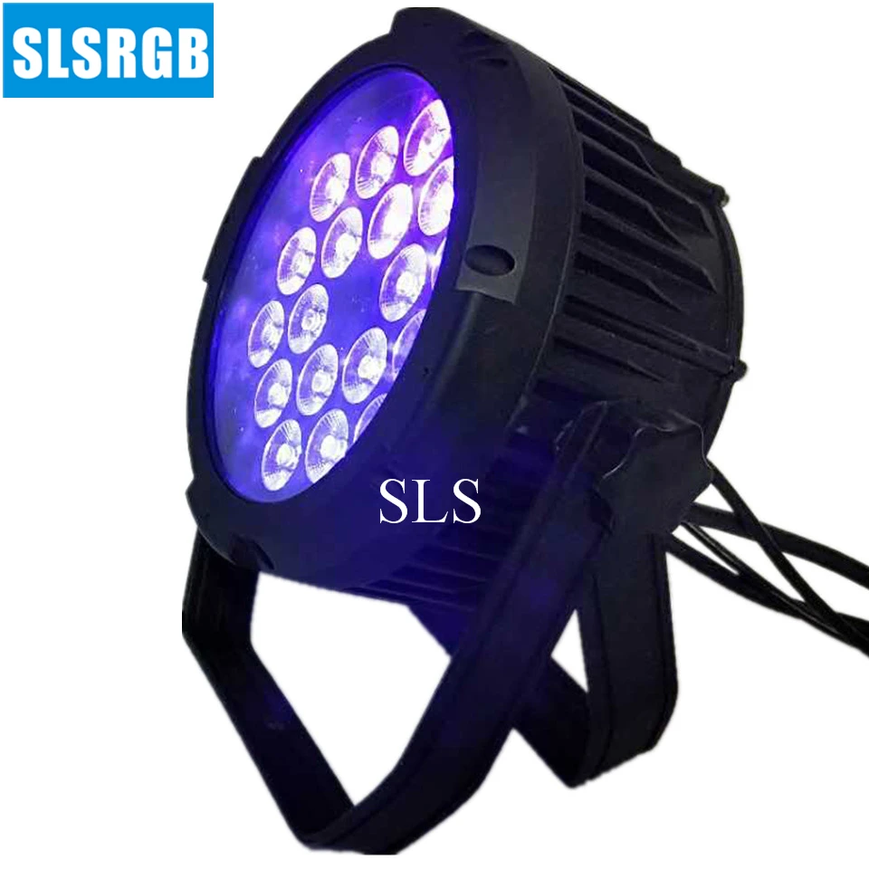 

Flat slim 18pcsx18 rgbaw uv 6in1 rgbwpy ip65 waterproof led par can outdoor led par promotion dj disco equipment 18 6in1 led par