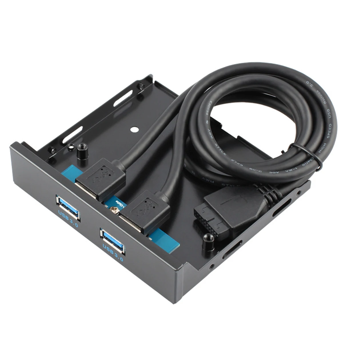 Cablecc 20Pin 2 ميناء USB 3.0 Hub USB3.0 الجبهة لوحة مهائي كابلات البلاستيك قوس للكمبيوتر سطح المكتب 3.5 بوصة مرن محرك أقراص خليج