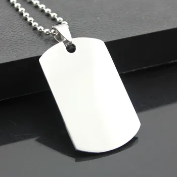 

100pcs new Personalized Blank Stainless Steel Dog Pet Tag,Free Shipping Military Dog Tag Pendant Charm Both Polished Jewerly