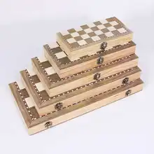 Grand jeu d'échecs pliant en bois magnétique plateau de jeu feutré 39cm * 39cm stockage intérieur adulte enfants cadeau famille jeu échiquier
