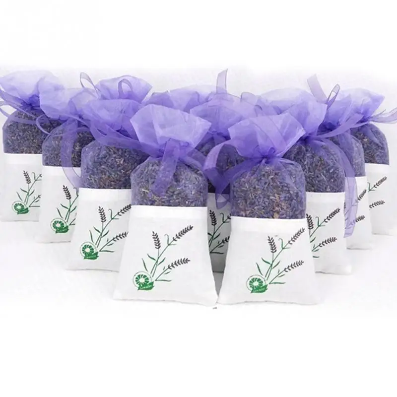 

2 Pcs Natural Lavender Bud Dry Flower Sachet Bag Wardrobe Car Room Air Refreshing Desiccant Home Fragrance Sachets Moth &Mildew
