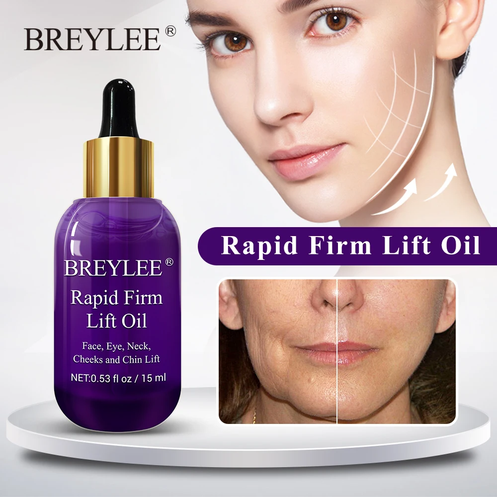 Breylee Essential Oils Rapid Firming Lifting Face Essence Oil Massage Anti Wrinkle Anti-aging Powerful V Shape Facial Skin Care