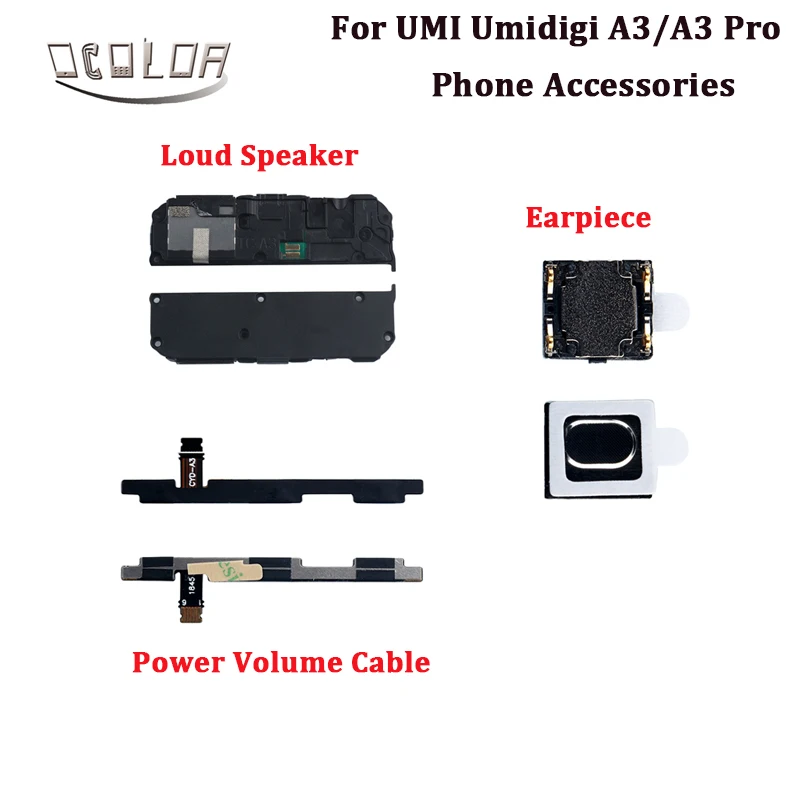 ocolor For UMI Umidigi A3 Power Volume Cable Loud Speaker Buzzer Ringer Replacement Pro Earpiece | Мобильные телефоны и
