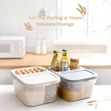 Горячий пластиковый кухонный контейнер для еды герметичный контейнер для крупы для хранения кухни сортировочный ящик для хранения Риса контейнер