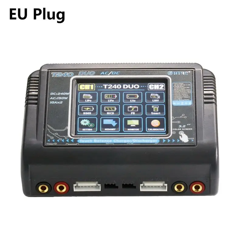 

New HTRC T240 Duo Dual Channel Battery Balance Charger dis Charger for RC Model
