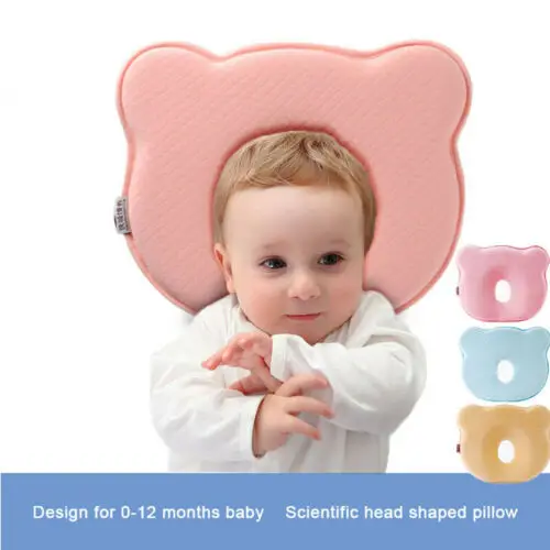 

Infant Baby Cozy Pillow Prevent Flat Head Memory Foam Cushion Sleeping Support