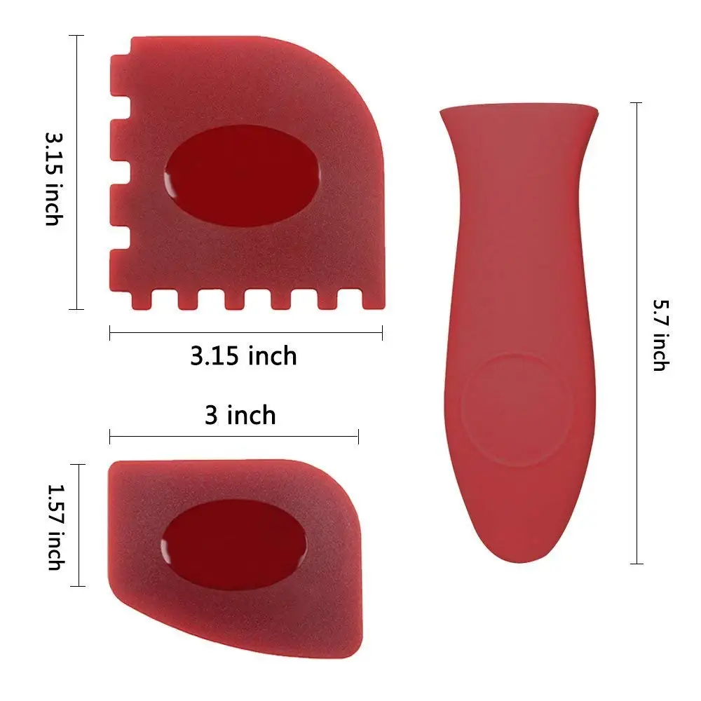 6 Piece Durable Grill Pan Scraper Plastic Set Tool and Silicone Hot Ha –  LivanaNatural