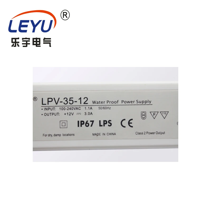 

LEYU LPV-35 series 5V 12V 15V 24V 36V LED Driver Power Supply 35W Economical Design