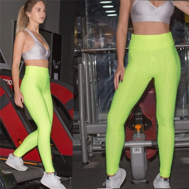 

Elastic Slim Sport Pants Running Breathable High Waist Tights leggings Women Solid Yoga Pants Training Fitness Gym Leggings