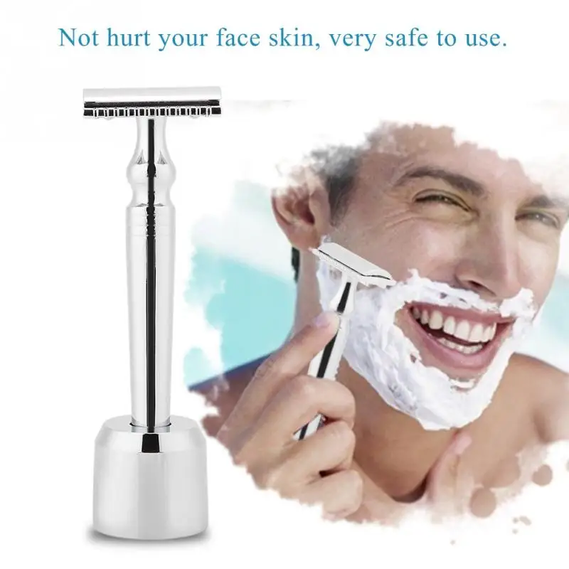 Safety Beard Shaping Double Edge Blade Manual Mustache Shaving Tool Set