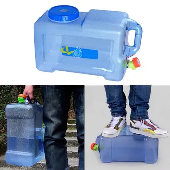 

1PC 12L Outdoor Car Portable Buckets PC Thickened with Faucet Self-driving Car Portable Water Bottle Container with Faucet