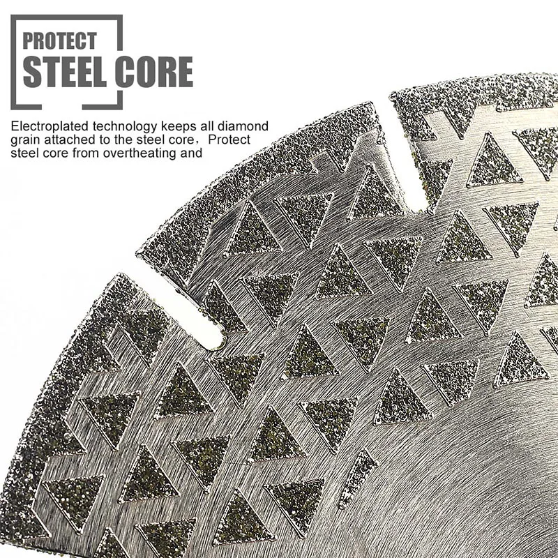 DC-ESBF02 Сегментированная tyarborder M14 Алмазная сухая/влажная резка 115 мм Гальваническое пильное полотно для резки мрамора