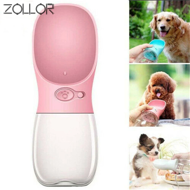 

ZOLLOR 2019 Newest Portable Pet Water Bottle Cat Dog Drinking Water Organ Go Out Outdoors Cup Single Hand Operation Antibiosis