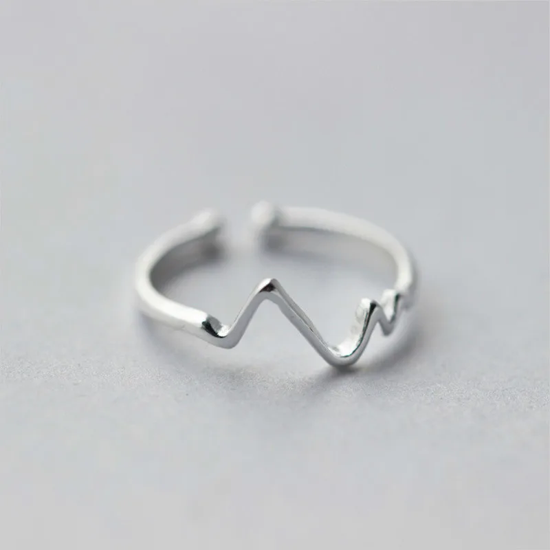 Womens 925 Sterling Silver Fashion Jewelry Waves Cocktail Ring Sizable 5 6 7 Girls Kids Xmas Gift Drop Shipping | Украшения и