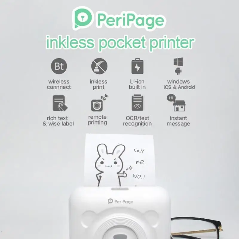 جديد A6 PeriPage طابعة حرارية صغيرة ورقة الصورة جيب الطباعة سماعة لاسلكية تعمل بالبلوتوث طابعة طابعة للهاتف USB لأجهزة الكمبيوتر المحمول PC جديد A6 PeriPage طابعة حرارية صغيرة ورقة الصورة جيب الطباعة سماعة لاسلكية تعمل بالبلوتوث طابعة طابعة للهاتف USB لأجهزة الكمبيوتر المحمول PC