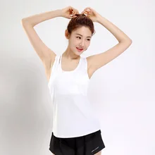 Пикантные черный, белый цвет Бег жилет без рукавов, для тренажерного зала фитнес майка без рукавов для йоги спортивная футболка для женщин Футболка Топ Футболка Femme спортивные майки