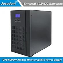 Источник бесперебойного питания 6 кВА UPS внешний 192V батарейки постоянного тока банка до 220AC 50HZ Чистая синусоида интернет-UPS
