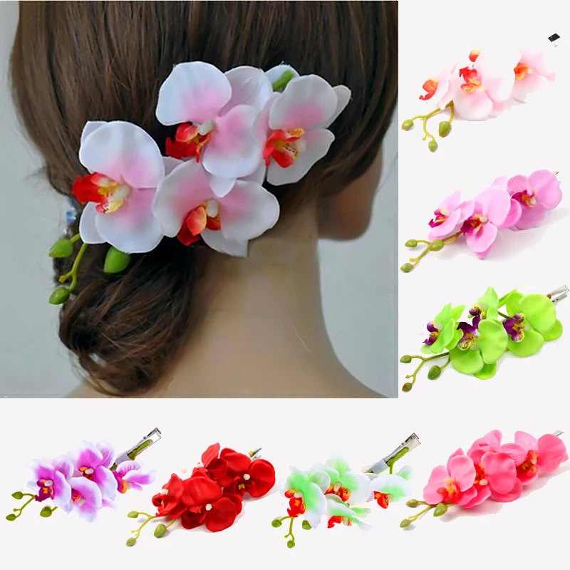 

New Hot 1PC Korean Artificial Flower Women Hair Clip High Quality 8Colors Trendy Hair Accessories