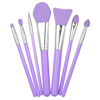 

7Pcs Silicone Makeup Brush Kit Facial Mask Brush Foundation Eyeshadow Eyebrow Brush Cosmetic Make Up Tool 3 Color Options