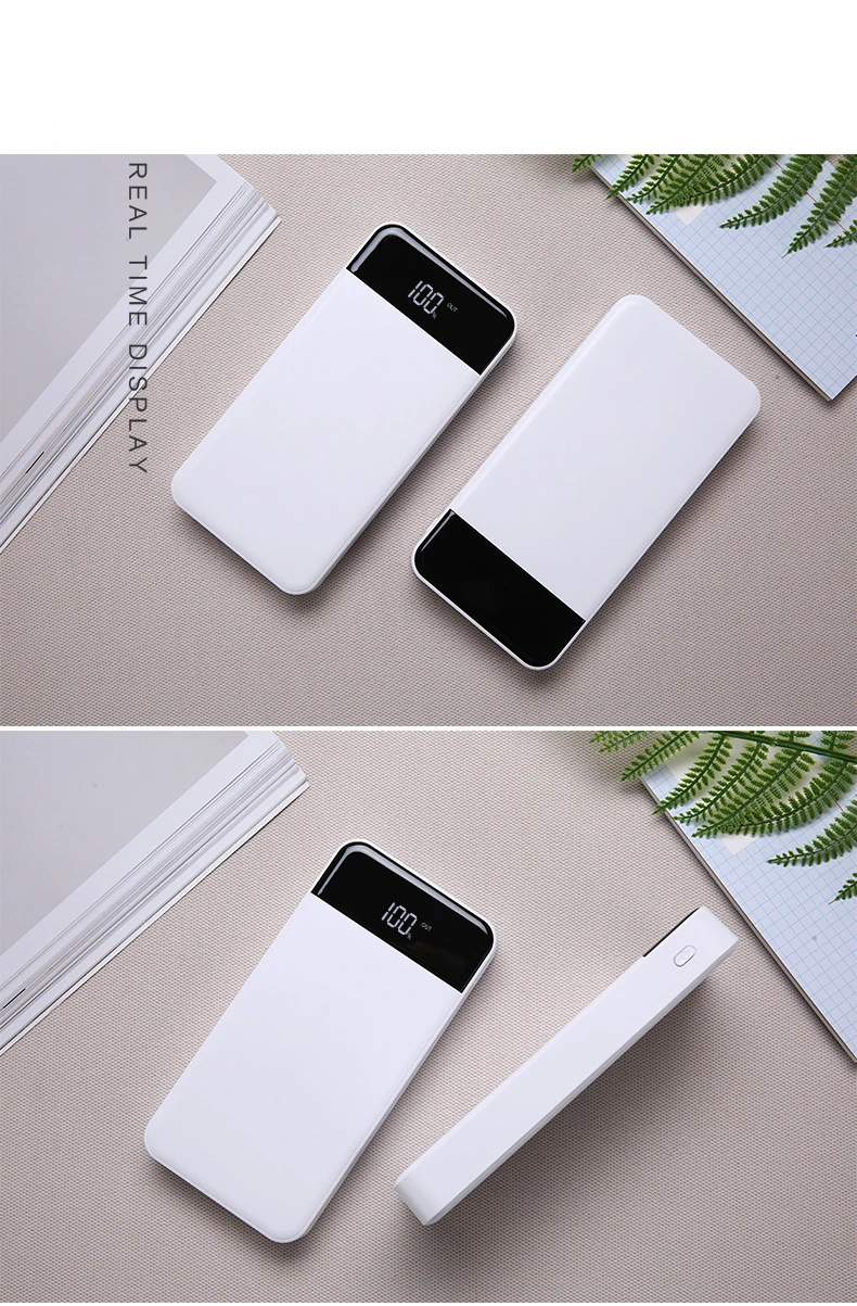 Быстрая Зарядка power Bank 20000 мАч 2 Портативное зарядное usb устройство 18650 Внешний