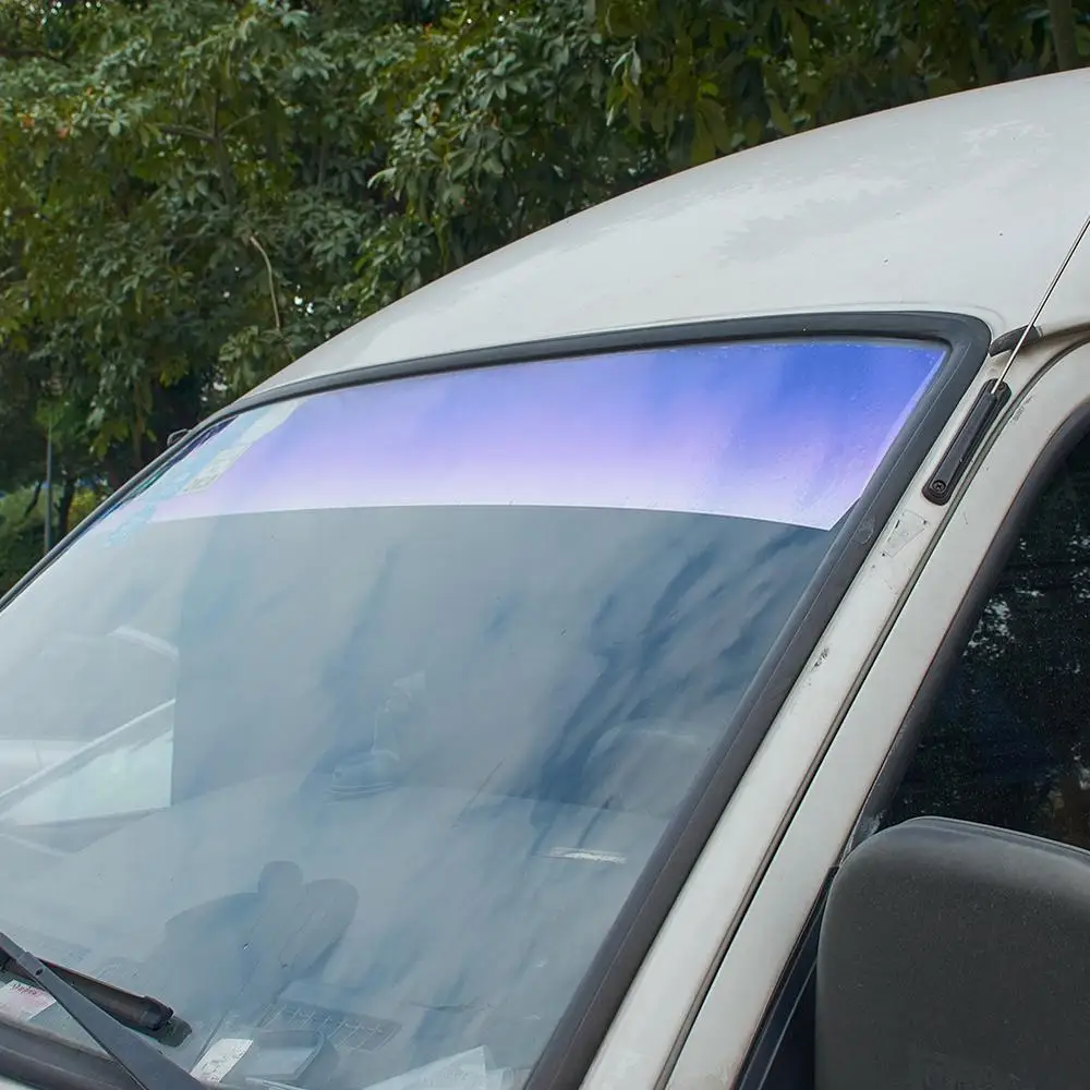 AUMOAHLL переднее лобовое стекло Солнечная защита градиентная фиолетовая пленка для окна автомобиля УФ-защита