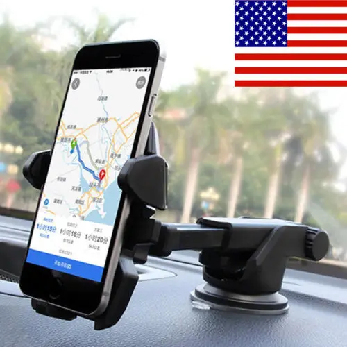 

USA 360 Car Holder Windshield Mount Bracket For iPhone Mobile Cell Phone GPS