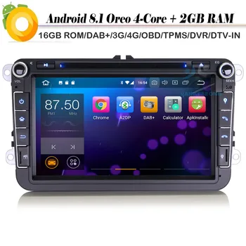 

Quad Core 8" DAB+ Car GPS Navigation Player Autoradio Android 8.1 for VW Passat Golf 5/6 T5 Amarok Vento WiFi 4G CD DVR Sat Nav